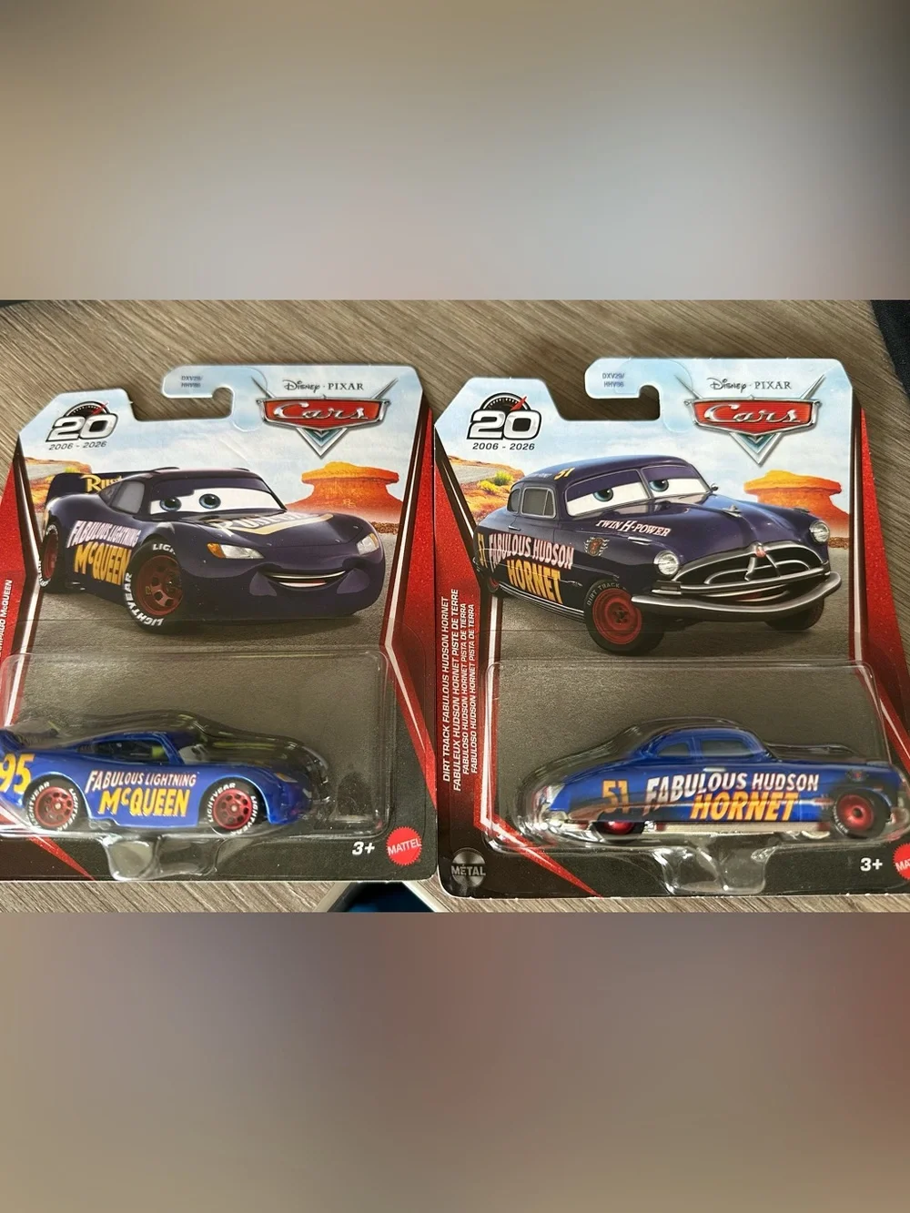Disney Cars Fabulous Hudson Hornet and fabulous McQueen Blue Die-Cast Toy Car
